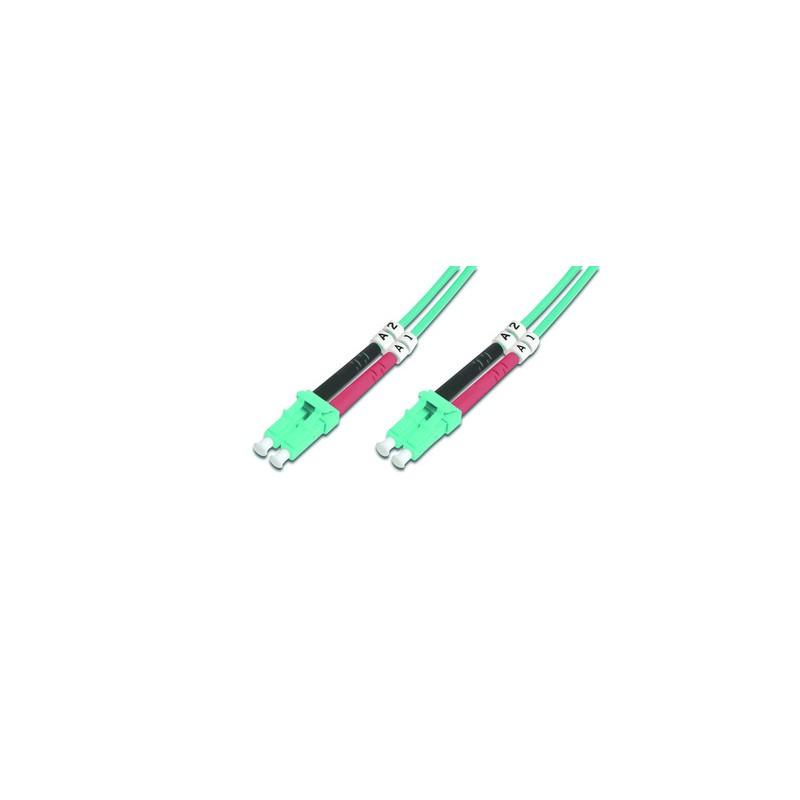 LC - LC Duplex 50/125 Patchcord 3mtr - OM3 - AQUA 2mm