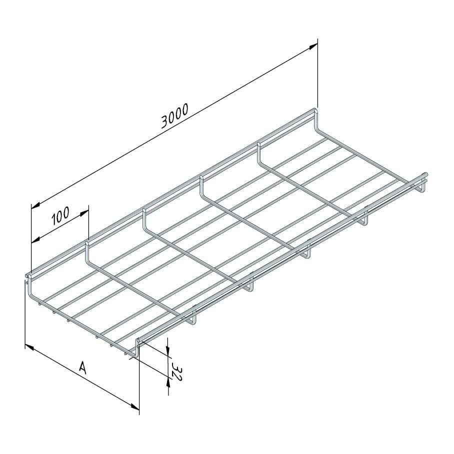 Chemin de câbles en treillis MT35-350-3 EG