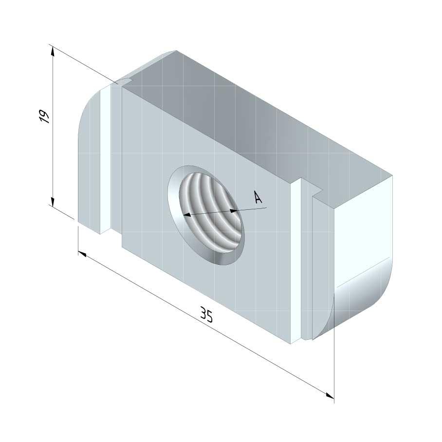 Ecrou coulissant SLN41-06 DG