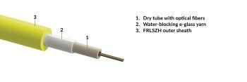 [R857795] Central loose tube, gel-free cable, RP-rodent protected, indoor-use, FRLSZH sheath - yellow, B2ca, 01 x 12 fibers G657A1