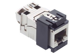 [R813516] Connection Module Cat. 6A EL, 1xRJ45/s, Snap-in, black, 10x
