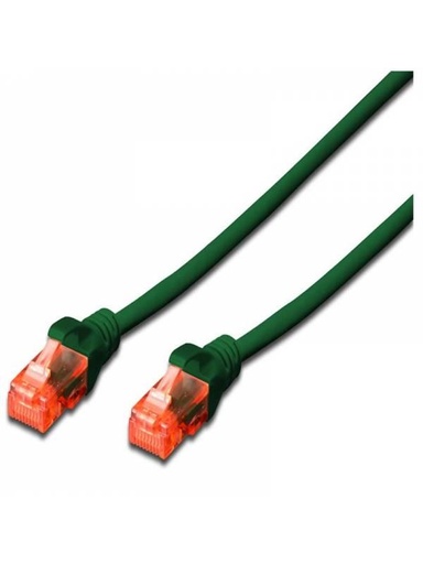 [DK-1617-010/G] CAT 6 U-UTP PATCH CABLE, CU, LSZH AWG 26/7, LENGTH 1 M, COLOR GREEN