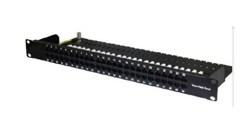 [R140127] 19" 1U Voice Panel 50-Port, empty