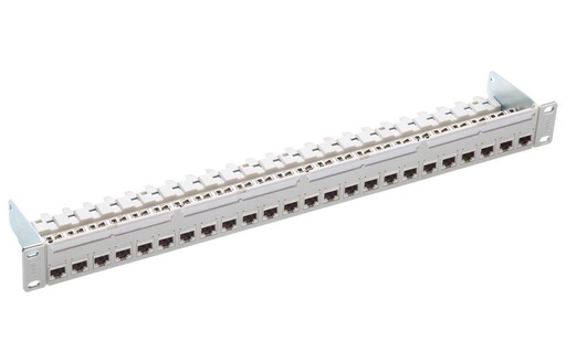 [R813489] 19" 1U PC Patch Panel 24xRJ45/s, Cat. 6A EL, gray, fully populated