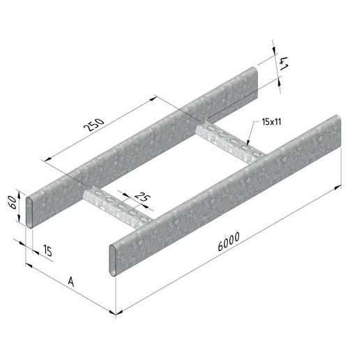 [CL60-200-6 DG] Echelle à câbles CL60 CL60-200-6 DG