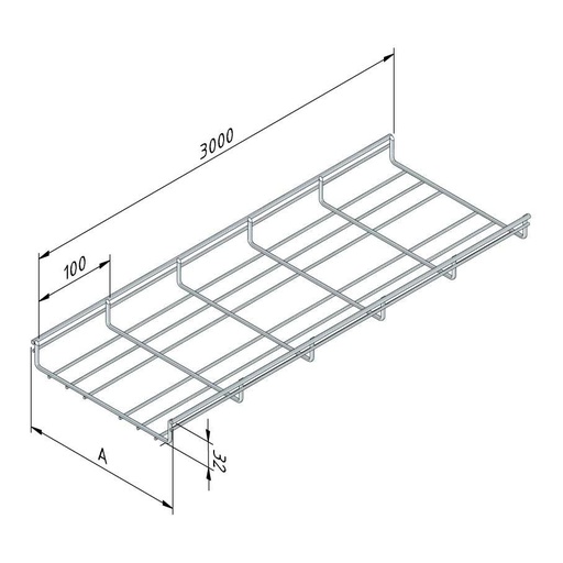 [MT35-100-3 DG] Chemin de câbles en treillis MT35-100-3 DG