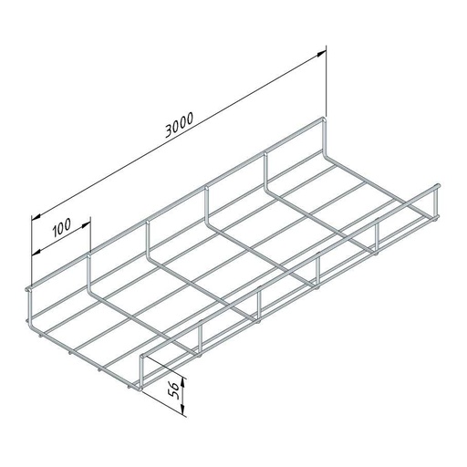 [MT60-300-3 EG] Chemin de câbles en treillis MT60-300-3 EG