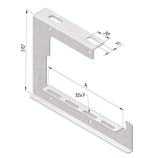 [CT60-CBCL-300 PG] Etrier en C clipsable CT60-CBCL-300 PG